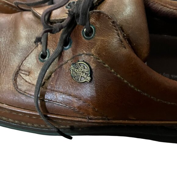 Vintage Hush Puppies Body Shoe Leather Oxfords Mens 9.5 Narrow Used Brown main image 12